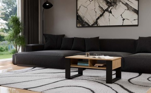 Stolik Kawowy Ława Modern - Dąb Artisan Czarny Stolik Kawowy Ława Modern - Dąb Artisan Czarny