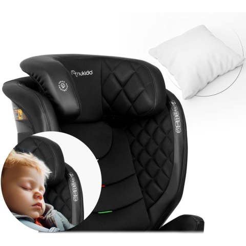 Fotelik samochodowy Nukido Louis ISOFIX i-Size (15-36 kg) - czarny Fotelik samochodowy Nukido Louis ISOFIX i-Size (15-36 kg) - czarny