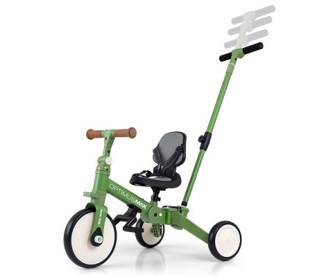 Milly Mally Optimus Max Rowerek 5w1 Trójkołowy Biegowy Z Rączką Green Milly Mally Optimus Max Rowerek 5w1 Trójkołowy Biegowy Z Rączką Green