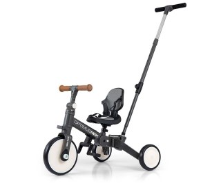 Milly Mally Optimus Max Rowerek 5w1 Trójkołowy Biegowy Z Rączką Grey