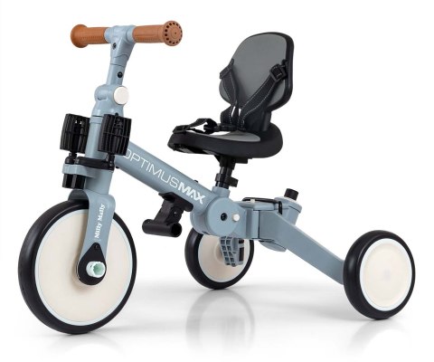 Milly Mally Optimus Max Rowerek 5w1 Trójkołowy Biegowy Z Rączką Denim Milly Mally Optimus Max Rowerek 5w1 Trójkołowy Biegowy Z Rączką Denim