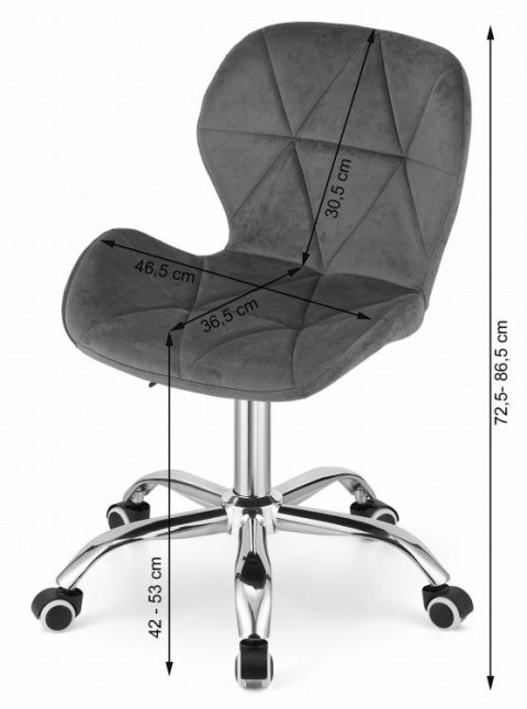 Krzesło Obrotowe AVOLA – Welur, Regulacja, Nowoczesny Design Krzesło Obrotowe AVOLA – Welur, Regulacja, Nowoczesny Design