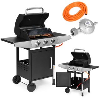 Grill Gazowy MultiGarden – 10.2 kW, 3 Palniki, Termometr i Żeliwny Ruszt