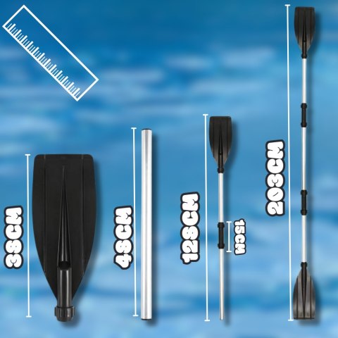 Składane Wiosło Aluminiowe 2w1 203 cm - Kajakowe SUP Ponton