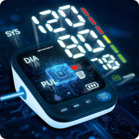 Ciśnieniomierz Naramienny Berdsen BD-122 Elektroniczny LED Polski Lektor