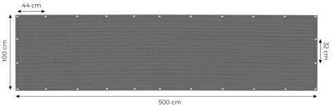 Osłona Balkonowa MultiGarden Siatka Maskująca Z Okuciami 100x500 Cm Osłona Balkonowa MultiGarden Siatka Maskująca Z Okuciami 100x500 Cm