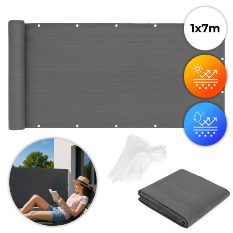 Osłona Balkonowa MultiGarden Siatka Maskująca Z Okuciami 100x700 Cm