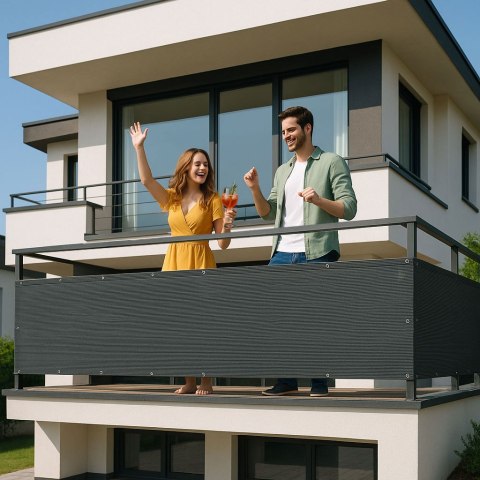 Osłona Balkonowa MultiGarden Siatka Maskująca Z Okuciami 100x700 Cm