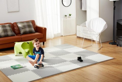 Mata Piankowa Puzzle Ricokids 60x60cm 4 szt białe i szare