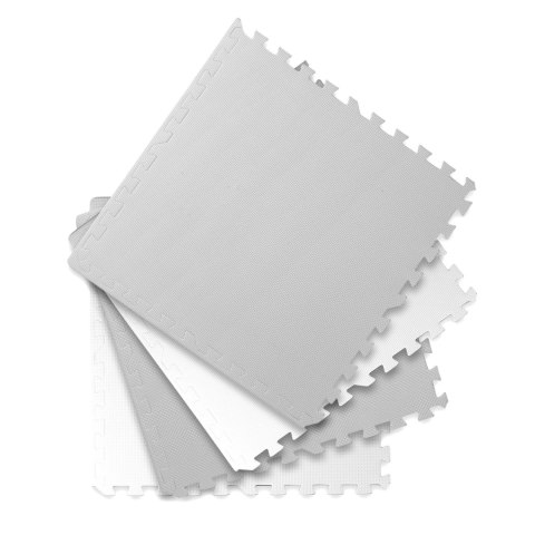 Mata Piankowa Puzzle Ricokids 60x60cm 4 szt białe i szare