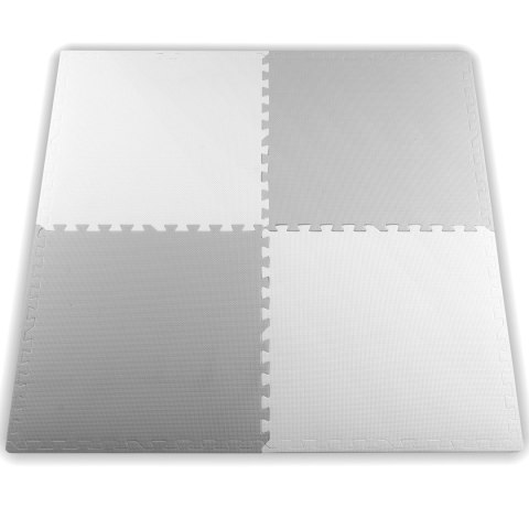 Mata Piankowa Puzzle Ricokids 60x60cm 4 szt białe i szare
