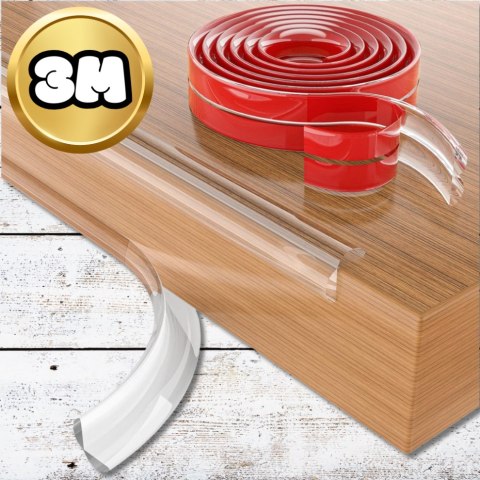 Bezbarwna Taśma Zabezpieczająca Kanty Mebli NICEKIDS 3m – Ochrona Dla Dzieci