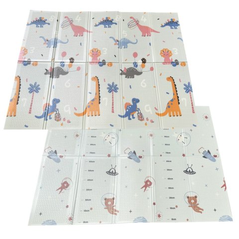 Mata Piankowa Dwustronna Składana 150x200 Kosmos Dinozaury Nicekids Mata Piankowa Dwustronna Składana 150x200 Kosmos Dinozaury Nicekids