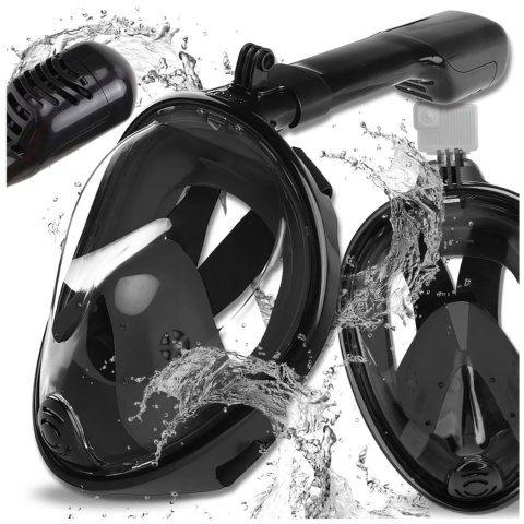 Maska Do Nurkowania, Snorkelingu Pełnotwarzowa Full Face GoPro - L/XL Czarna