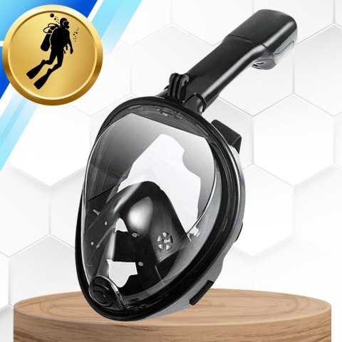 Maska Do Nurkowania, Snorkelingu Pełnotwarzowa Full Face GoPro - L/XL Czarna