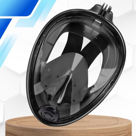 Maska Do Nurkowania, Snorkelingu Pełnotwarzowa Full Face GoPro - L/XL Czarna