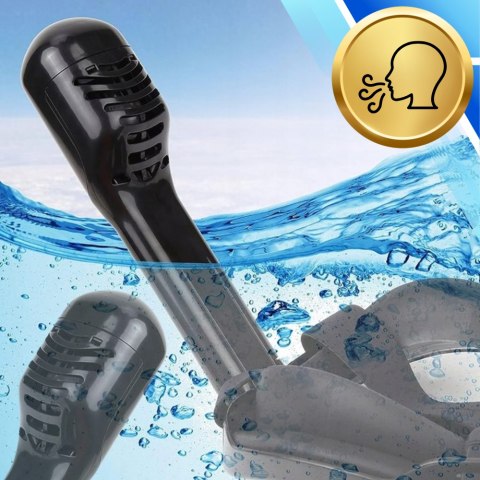 Maska Do Nurkowania, Snorkelingu Pełnotwarzowa Full Face GoPro - L/XL Czarna
