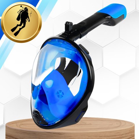 Maska Do Nurkowania, Snorkelingu Pełnotwarzowa Full Face GoPro - L/XL Niebieska