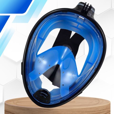 Maska Do Nurkowania, Snorkelingu Pełnotwarzowa Full Face GoPro - L/XL Niebieska