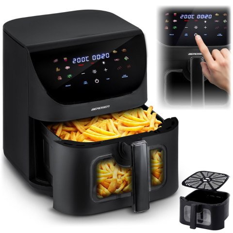 Frytkownica Beztłuszczowa Air Fryer Berdsen BD-660 Czarna – 8 L, 1700 W