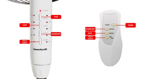 Wentylator Stojący Longwell H-071 45W – Pilot, 3 Tryby, Regulacja Wysokości
