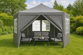 Pawilon Ogrodowy MultiGarden 2x2x2 m – Namiot Eventowy, 6 Ścian, Wodoodporny, Szary
