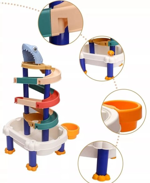 Stolik Do Zabawy Z Wodą I Piaskiem Rekin – Zjeżdżalnia, Piłeczki, Zwierzątka