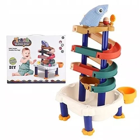 Stolik Do Zabawy Z Wodą I Piaskiem Rekin – Zjeżdżalnia, Piłeczki, Zwierzątka