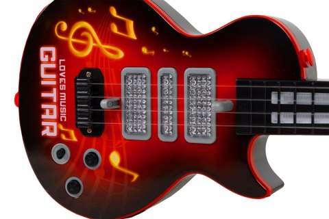 Gitara Dla Dzieci Z Oświetleniem LED – Interaktywna Gitara Muzyczna, 8 Melodii