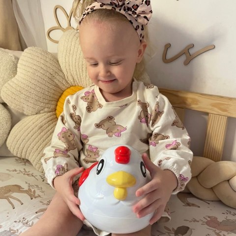 Kolorowa Kura Sorter WOOPIE – Edukacyjna Zabawka Montessori, 12 Jajek