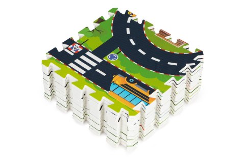 Piankowa Mata Puzzle IPLAY 114x86 Cm – Miasto, 12 Elementów, Antypoślizgowa