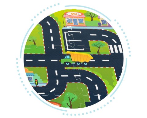 Piankowa Mata Puzzle IPLAY 114x86 Cm – Miasto, 12 Elementów, Antypoślizgowa