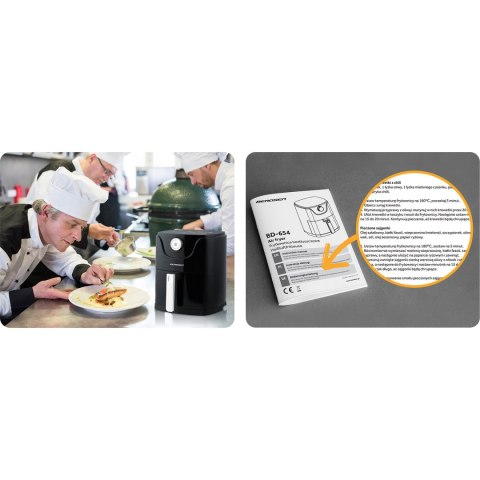 Kompaktowa Frytkownica Beztłuszczowa Air fryer Berdsen BD-654 2,5 L – 1000 W