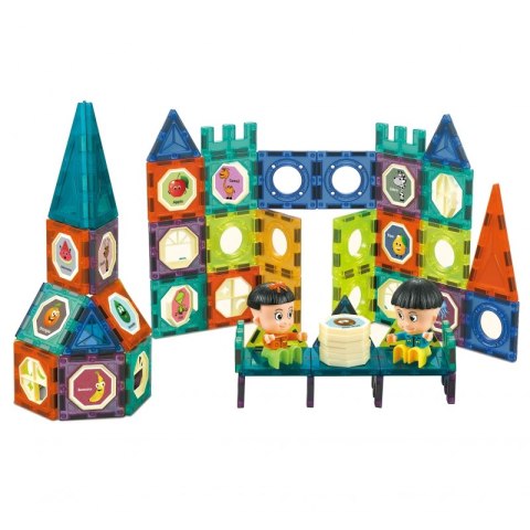 Klocki Magnetyczne WOOPIE 98 el. – Zamek Z Figurkami, Klocki Magnetyczne WOOPIE 98 el. – Zamek Z Figurkami,