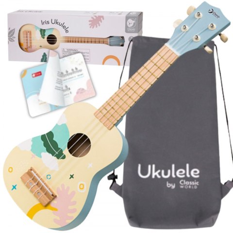 Niebieskie Drewniane Ukulele Classic World – Gitara dla Dzieci Niebieskie Drewniane Ukulele Classic World – Gitara dla Dzieci