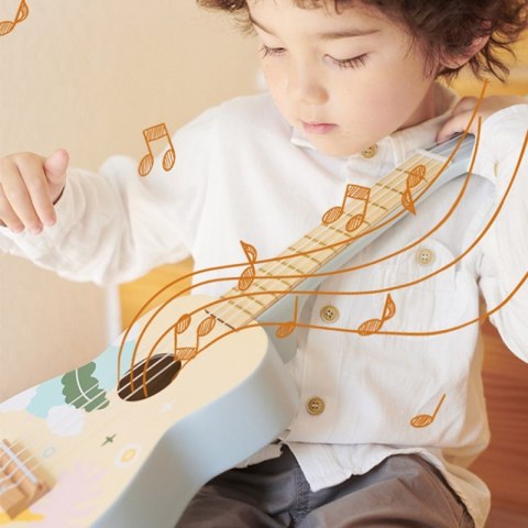 Niebieskie Drewniane Ukulele Classic World – Gitara dla Dzieci Niebieskie Drewniane Ukulele Classic World – Gitara dla Dzieci