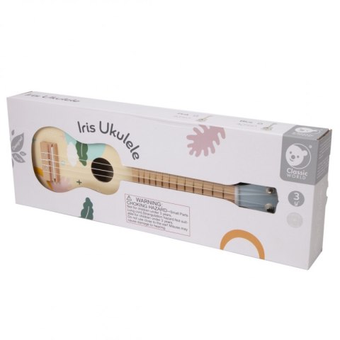 Niebieskie Drewniane Ukulele Classic World – Gitara dla Dzieci Niebieskie Drewniane Ukulele Classic World – Gitara dla Dzieci