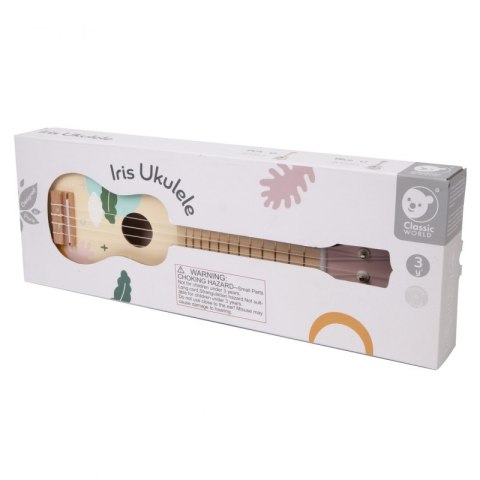 Różowe Drewniane Ukulele Classic World – Gitara dla Dzieci