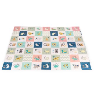 Piankowa Mata Edukacyjna ECOTOYS 200x180 Cm Dwustronna - Alfabet, Miarka