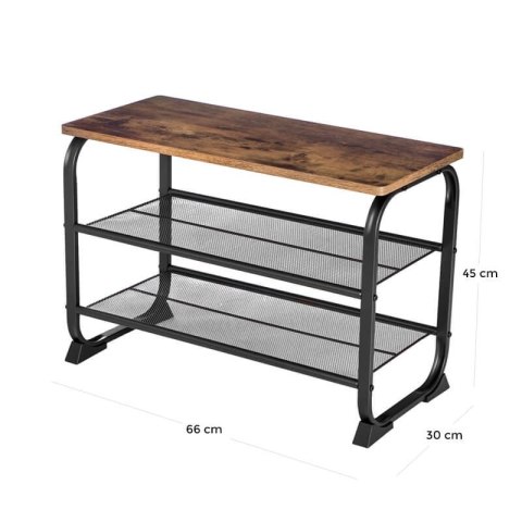 Industrialny Regał Na Buty Z Siedziskiem