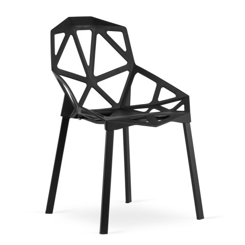 Krzesło ESSEN OSKAR – Nowoczesne, Czarny Design, Metalowe Nogi