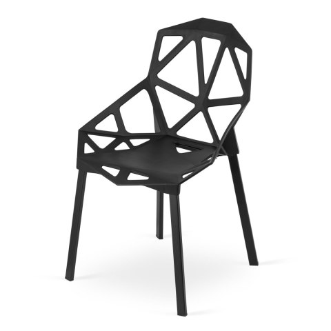 Krzesło ESSEN OSKAR – Nowoczesne, Czarny Design, Metalowe Nogi
