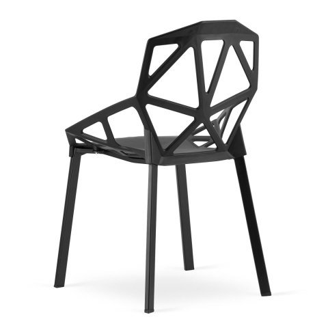Krzesło ESSEN OSKAR – Nowoczesne, Czarny Design, Metalowe Nogi