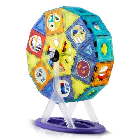 Klocki Magnetyczne Konstrukcyjne Karuzela RicoKids – 71 Elementów, 3D