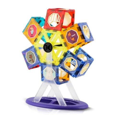 Klocki Magnetyczne Konstrukcyjne Karuzela RicoKids – 71 Elementów, 3D