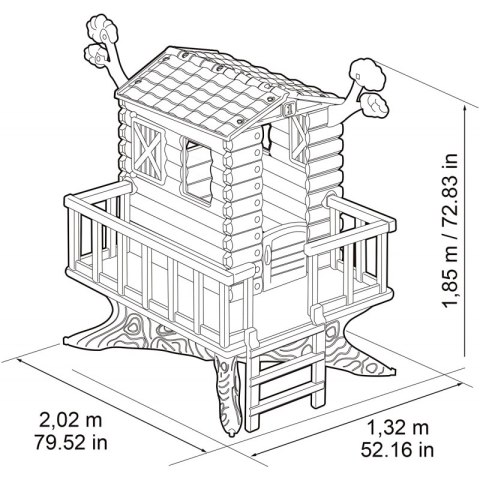 FEBER Domek na Drzewie Ogrodowy dla Dzieci House on The Tree