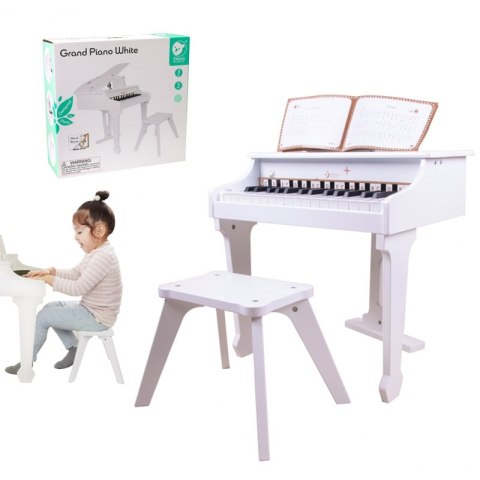 CLASSIC WORLD Duże Pianino Fortepian dla Dzieci z Krzesełkiem i Książeczką do Nauki CLASSIC WORLD Duże Pianino Fortepian dla Dzieci z Krzesełkiem i Książeczką do Nauki