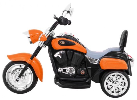 Motorek Chopper NightBike Pomarańczowy – LED, Dźwięki i Biegi Przód/Tył