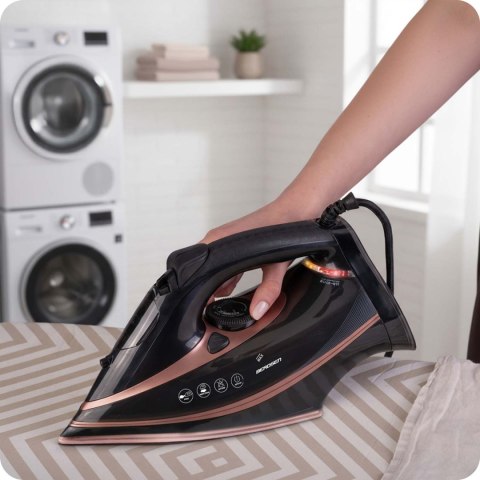 Żelazko Parowe Berdsen BD-332 – 3000 W, Ceramiczne, Para Pionowa , Czarne