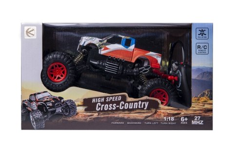 Zdalnie Sterowany Samochód Terenowy Cross Country, 1:18, LED,